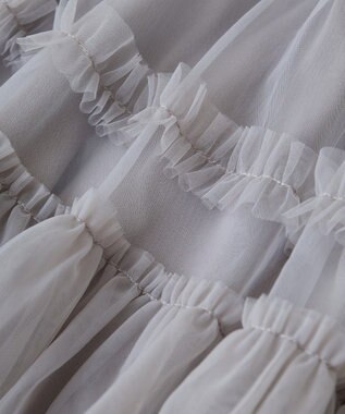 Green Parks ・ＥＬＥＮＣＡＲＥ　ＤＵＥチュールフリルティアードスカー Gray