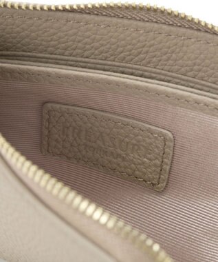 TOPKAPI 【新色追加】【TREASURE TOPKAPI】シュリンクレザー Lファスナー ミニ 財布 グレージュ