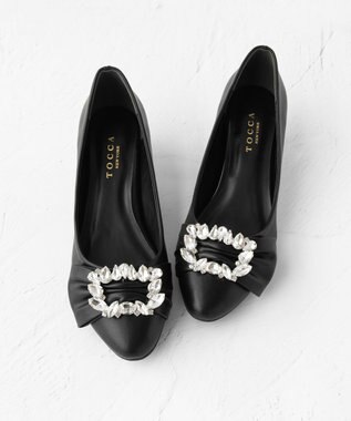 TOCCA 【WEB限定カラーあり】BIJOUX RIBBON PUMPS パンプス ブラック系