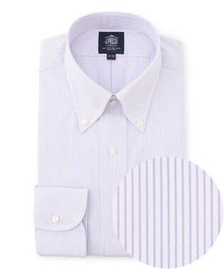 【PREMIUM PLEATS / 形態安定】マイクロストライプ ドレスシャツ / B.D.