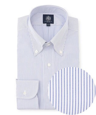 J.PRESS MEN 【PREMIUM PLEATS / 形態安定】マイクロストライプ ドレスシャツ / B.D.