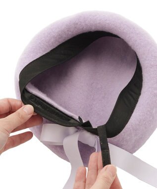 MOONBAT PAUL&JOE ACCESSOIRES (ポールアンドジョー アクセソワ) バックリボン ベレー帽 ラベンダー