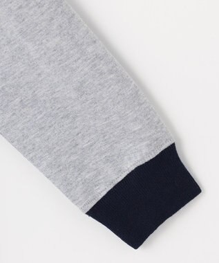 J.PRESS KIDS 【110-130cm】40/2天竺襟付き Vネック ポロシャツ ライトグレー系