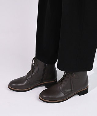 Pointer 本革レースアップブーツ ダークブラウン