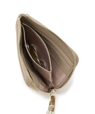 TOPKAPI 【新色追加】【TREASURE TOPKAPI】シュリンクレザー Lファスナー ミニ 財布 グレージュ