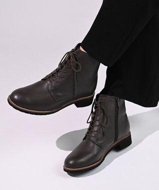 Pointer 本革レースアップブーツ ダークブラウン