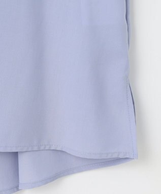 J.PRESS LADIES 【洗える】スパンローン バックプリーツ ブラウス ブルー系