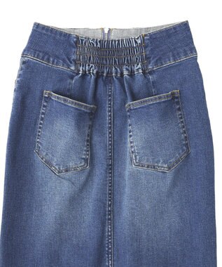 YECCA VECCA フロントZIPハイウエストデニムスカート Indigo