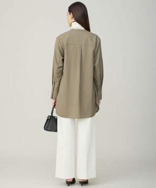 ICB アルタニカツイル バンドカラーブラウス ダークセピア