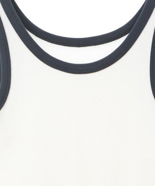 AMERICAN HOLIC バイカラーテレコタンクトップ Ivory