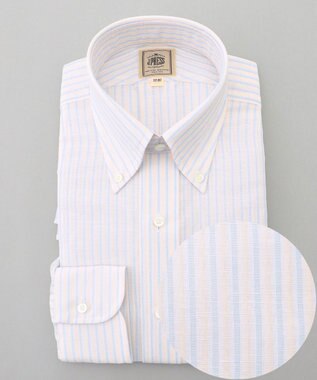 J.PRESS MEN 【WEB・一部店舗限定】コットンリネンマルチストライプ シャツ / B.D.
