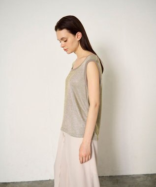 GRACE CONTINENTAL ラメカットトップ ゴールド