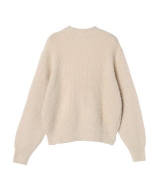 Green Parks フェザーモックネックニットプルオーバー Ecru