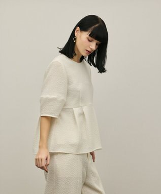 GRACE CONTINENTAL オーガンジージャガードトップ キナリ