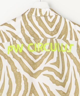 PW CIRCULUS 【雑誌掲載 / 高通気 / 軽撥水 / 軽量のDotAir 使用】【MEN】ゼブラ柄開襟シャツ ベージュ系5