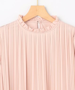 組曲 【先行予約・WEB＆一部店舗限定】ジョーゼットシフォン プリーツブラウス ピンク系