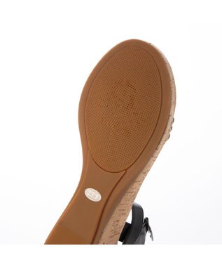 Riz raffinee <Riz raffinee>ラインストーン付ウェッジサンダル ブラック