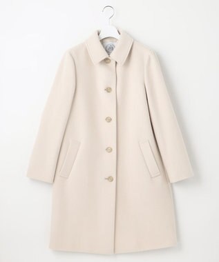 J.PRESS LADIES スーパー110S ショートビーバー ステンカラー コート ベージュ系