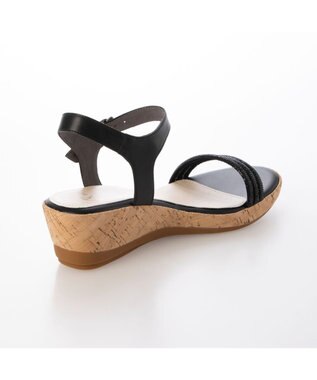 Riz raffinee <Riz raffinee>ラインストーン付ウェッジサンダル ブラック