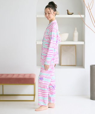 tsumori chisato SLEEP ツモリチサト パジャマ 綿100%(本体) スムース素材 長袖 長ズボン レディース UDX597 /ワコール ピンク