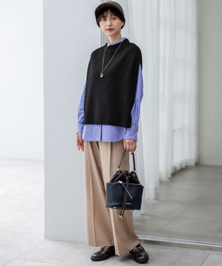 23区 スエード コンビ ドロスト バッグ ブラック系