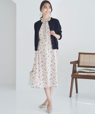 ANY SIS L 【洗える】ベーシック カーディガン ネイビー