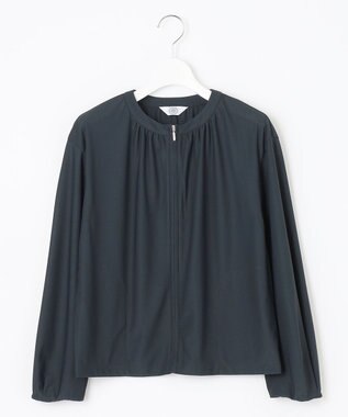 J.PRESS LADIES S シアー ブルゾン ネイビー系