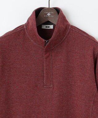 JOSEPH ABBOUD 【オーガニックコットン】ビンテージインレー　ハイネックプルオーバー レッド系