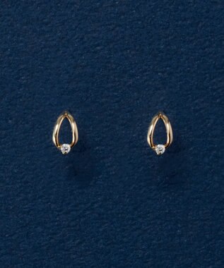 Phoebe 【K10】リーフダイヤモンドピアス　ゴールド ゴールド