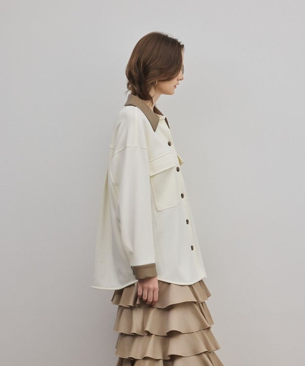 GRACE CONTINENTAL レザーカットシャツ キナリ