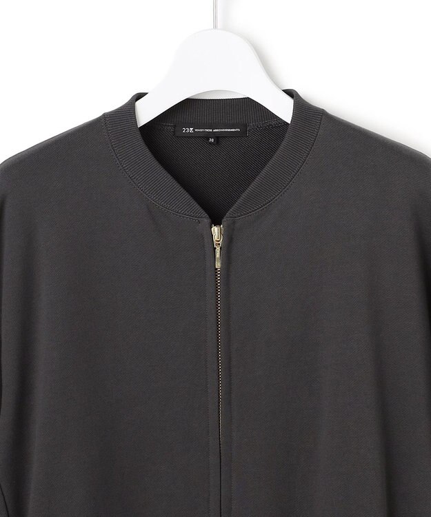 23区 L 【WEB＆一部店舗限定】クリアコットンテリー ダブルジップ ブルゾン グレー系