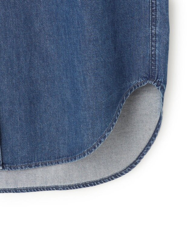 23区 【Oggi4月号掲載/洗える】23区DENIM ライトダンガリー シャツワンピース インディゴ