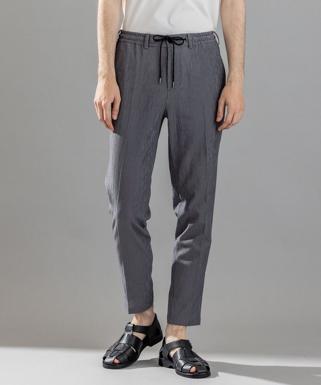 JOSEPH HOMME ＜新色追加＞新素材【通気性/ストレッチ】トリコサッカーストレッチ ドロスト付テーパードパンツ /  PEGG CONVERTIBLE 【新色】グレー系