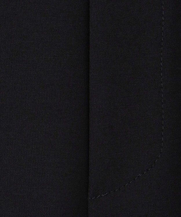 組曲 S 【洗える・ウエストゴム仕様】ハイパワーストレッチサイドスリット パンツ ブラック系