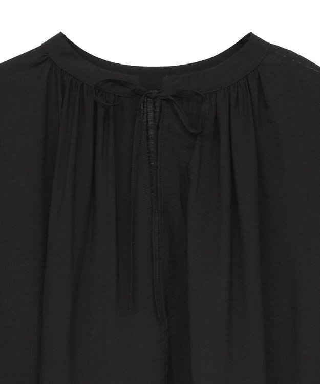 AMERICAN HOLIC スキッパーギャザーブラウス Black