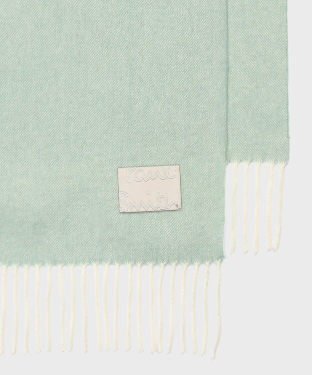 Paul Smith Cropped Logo カシミヤブレンド マフラー ミントグリーン