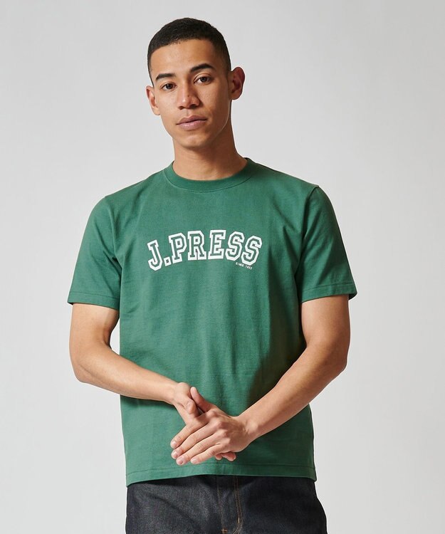 J.PRESS MEN J.PRESS アーチロゴＴシャツ グリーン系