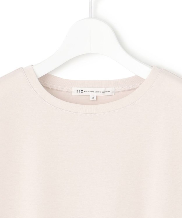 23区 【速乾性/汗じみ防止】半袖 クロップド IT Tシャツ ベージュ系