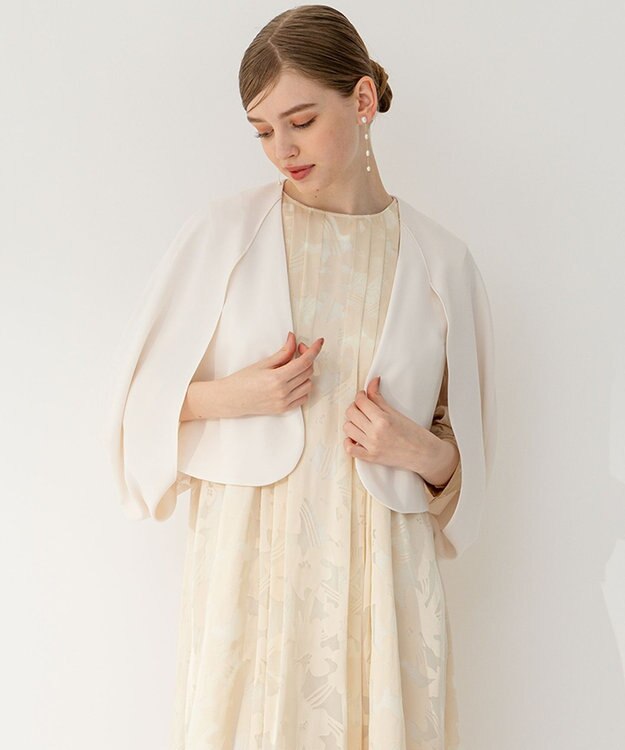 23区 【APPLAUDIR】ライトダブルクロス ボレロジャケット ベージュ系