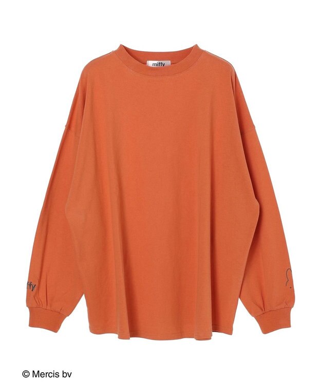 Green Parks ｍｉｆｆｙ／袖刺繍ロンＴ Orange