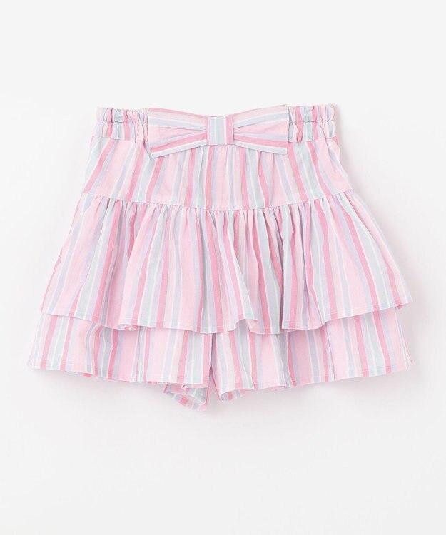 ANY KIDS 柄キュロット ピンクストライプ