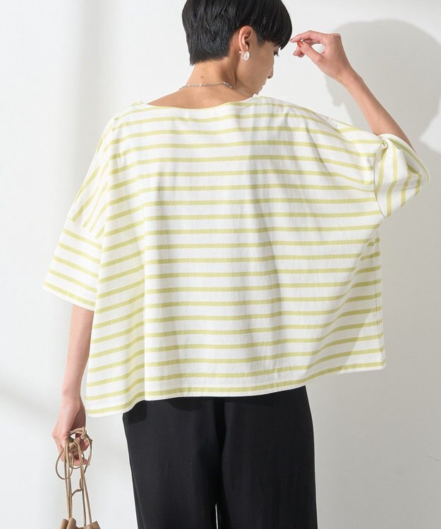 AMERICAN HOLIC バスクボーダー半袖プルオーバー Yellow