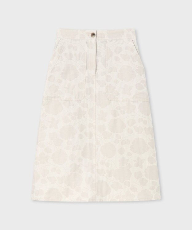 Paul Smith Perforated Floral ジャカード スカート アイボリー
