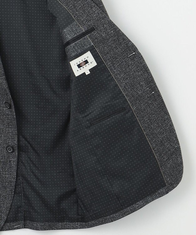 JOSEPH ABBOUD 【キングサイズ・ストレッチ】フランネルジャージ ジャケット ブラック系