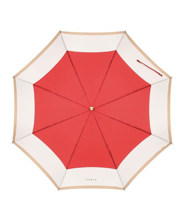 MOONBAT 【耐風】FURLA 長傘 カラーボーダー 日本製 レッド