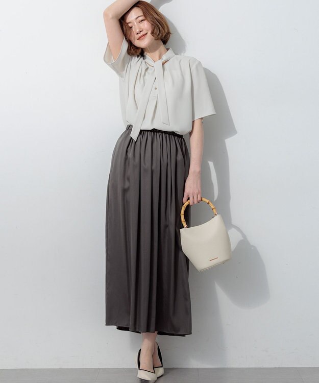 23区 【先行予約】バンブーハンドル 2WAY ミニマル バッグ アイボリー系