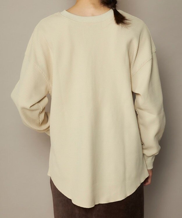 OP／FILA 【ocean pacific】らくティブ/ヘンリーネックワッフルロンT ベージュ