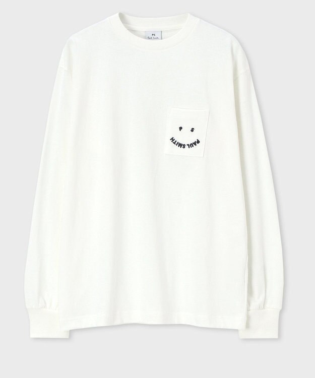 Paul Smith PS Paul Smith Happy 長袖Tシャツ オフホワイト