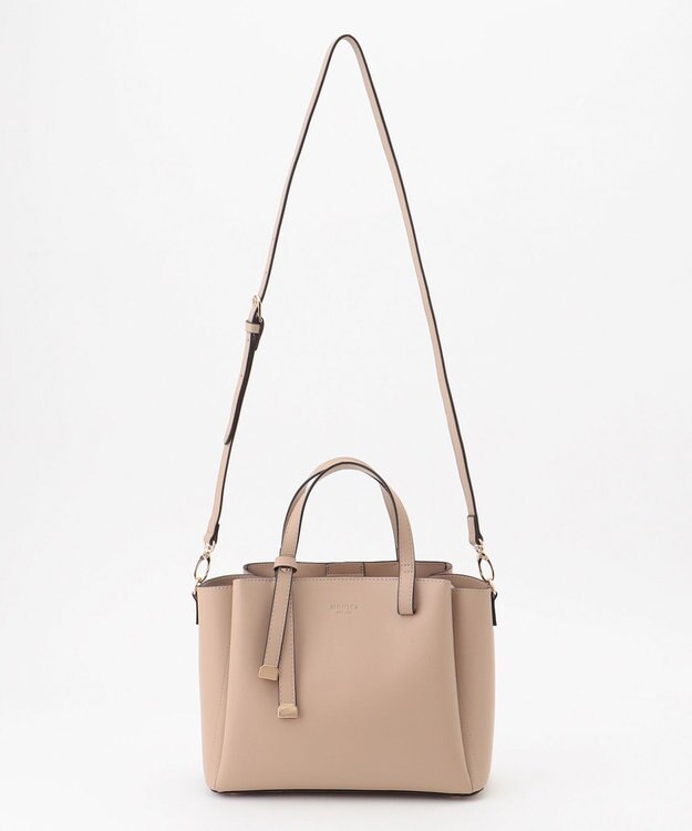 LA BAGAGERIE 【MONICA】ボウタイリボンハンドバッグ グレージュ