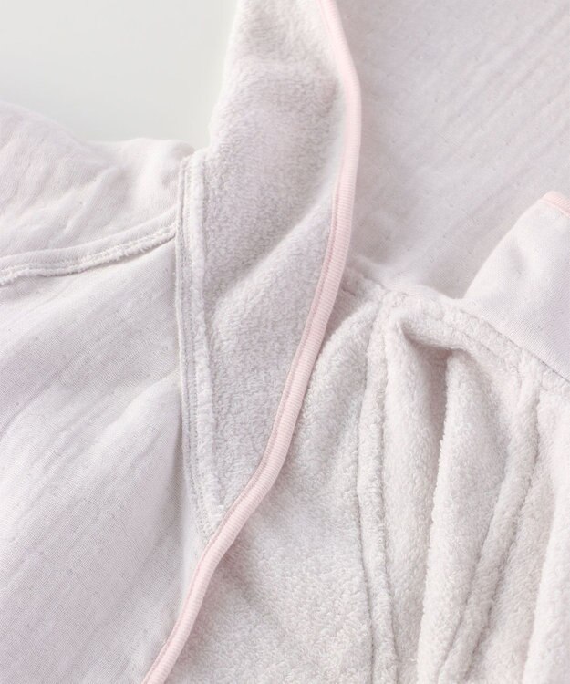 UCHINO マシュマロガーゼ&パイル　ベビーローブ　70cm ライトグレー